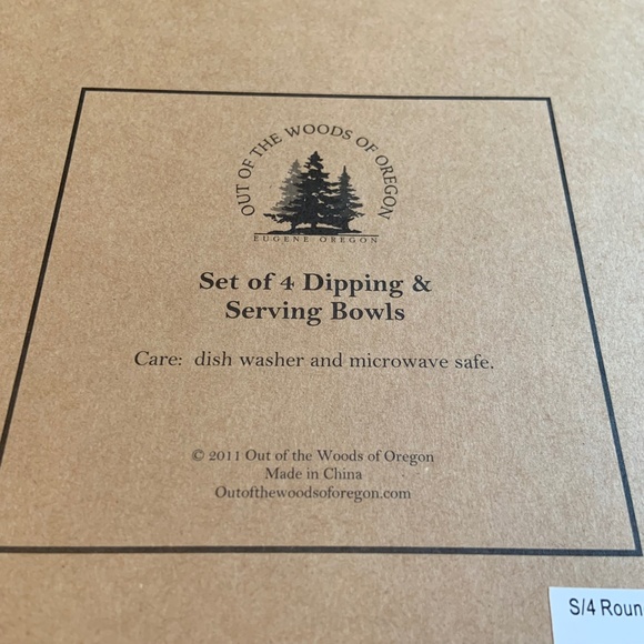 Set of Four New Out of The Woods of Oregon Dipping and Serving Bowls - Picture 16 of 16